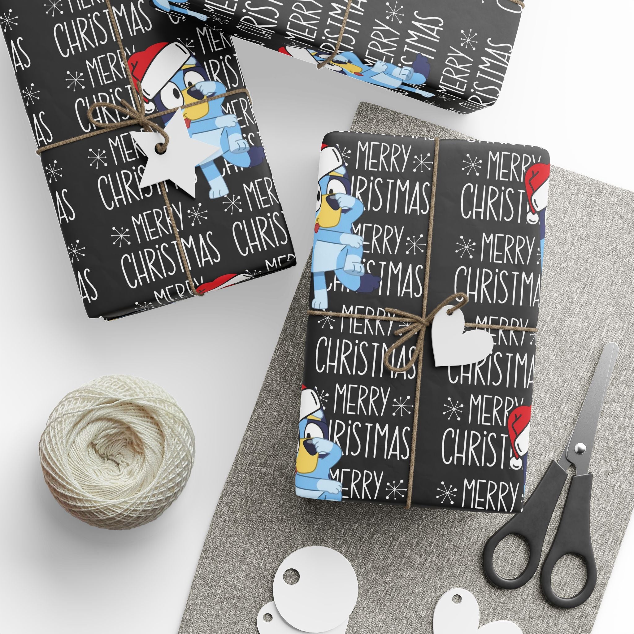 Bluey Cartoon Festive Christmas Wrapping Papers, Holiday Gift Wrap, Merry Christmas Wrapping, Cartoon Gift Wrap, Party Supplies, Seasonal Decorations