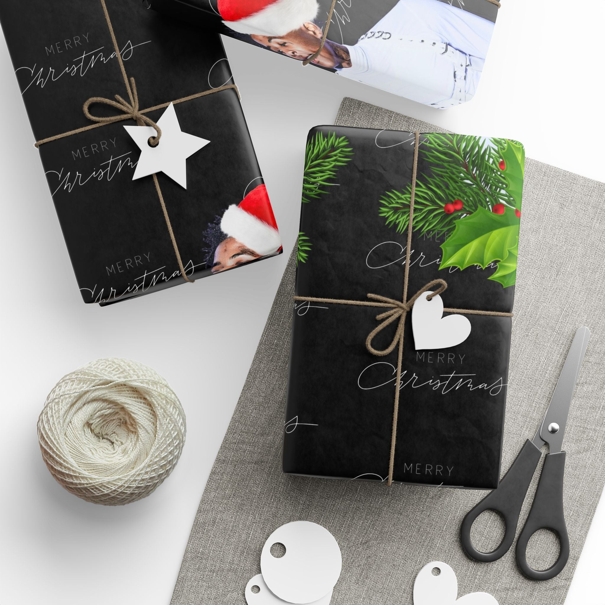NEW 2025 Celebrity, Rapper, Black Wrapping Paper Roll | Premium Gift Wrap, Modern Gift Wrapping, Holiday Essentials