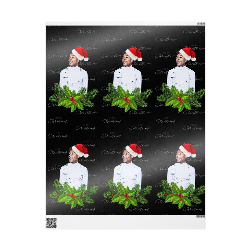 NEW 2025 Celebrity, Rapper, Black Wrapping Paper Roll | Premium Gift Wrap, Modern Gift Wrapping, Holiday Essentials