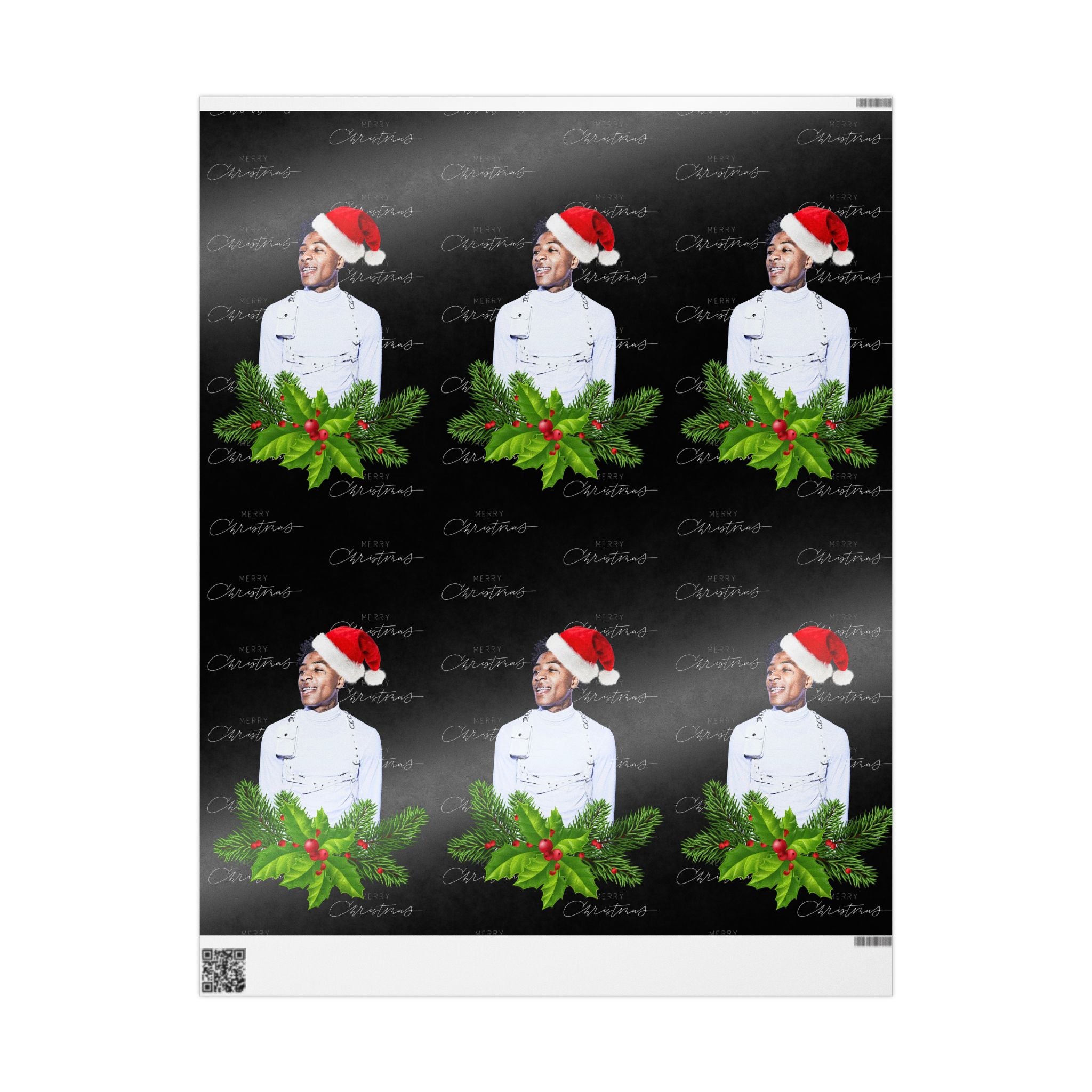 NEW 2025 Celebrity, Rapper, Black Wrapping Paper Roll | Premium Gift Wrap, Modern Gift Wrapping, Holiday Essentials
