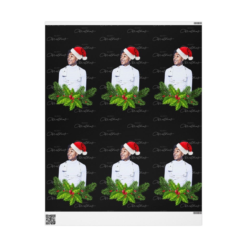 NEW 2025 Celebrity, Rapper, Black Wrapping Paper Roll | Premium Gift Wrap, Modern Gift Wrapping, Holiday Essentials