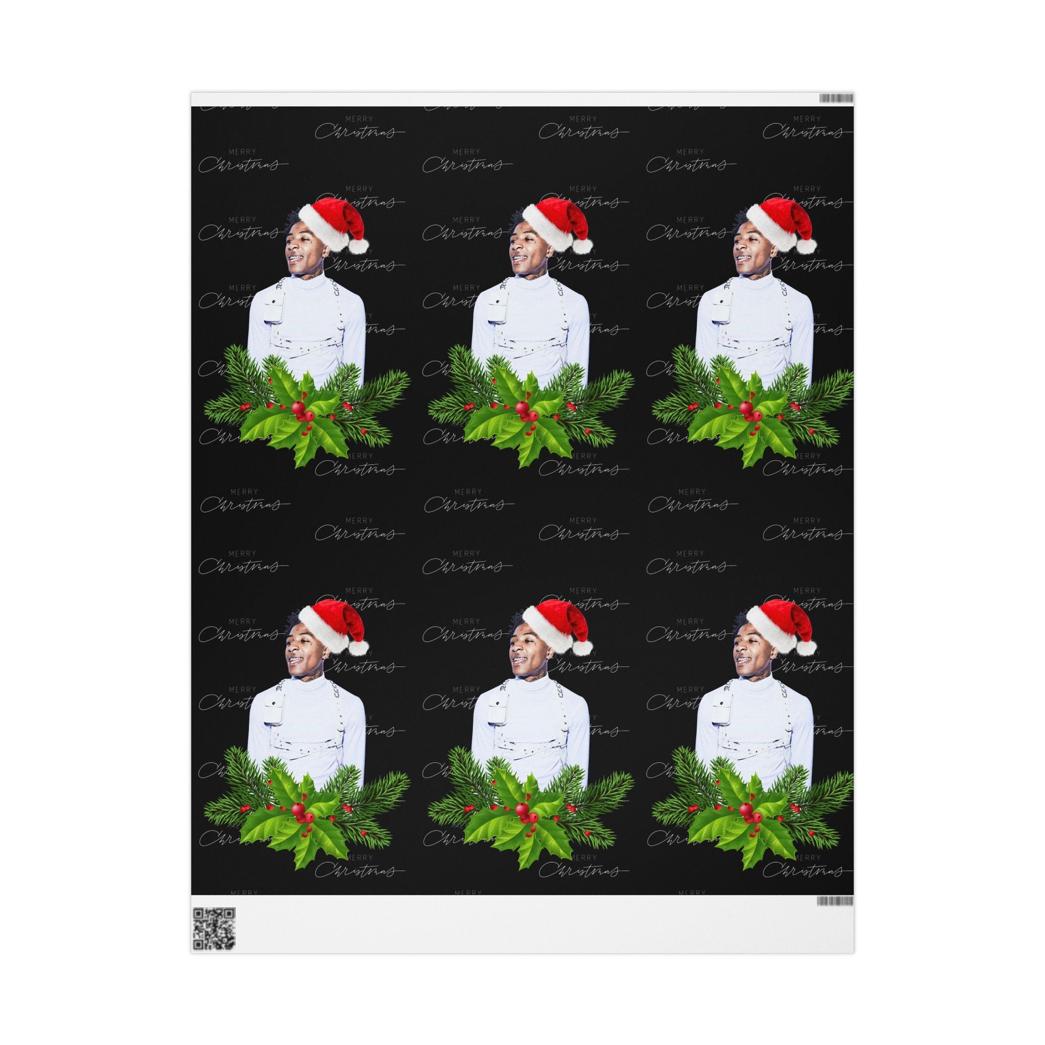 NEW 2025 Celebrity, Rapper, Black Wrapping Paper Roll | Premium Gift Wrap, Modern Gift Wrapping, Holiday Essentials