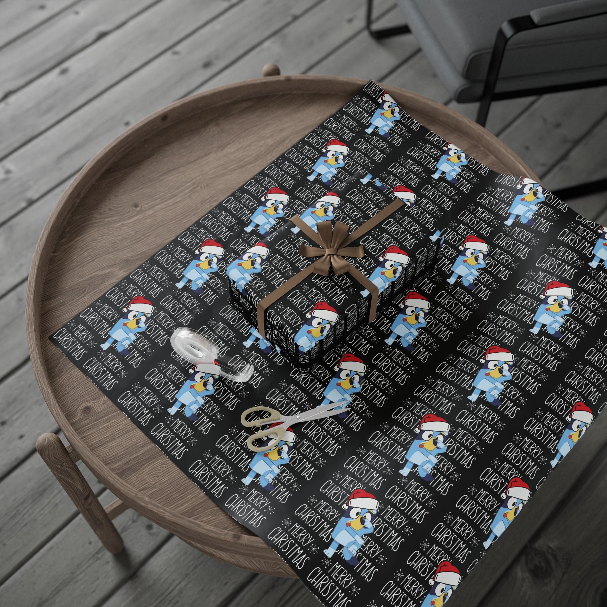 Bluey Cartoon Festive Christmas Wrapping Papers, Holiday Gift Wrap, Merry Christmas Wrapping, Cartoon Gift Wrap, Party Supplies, Seasonal Decorations