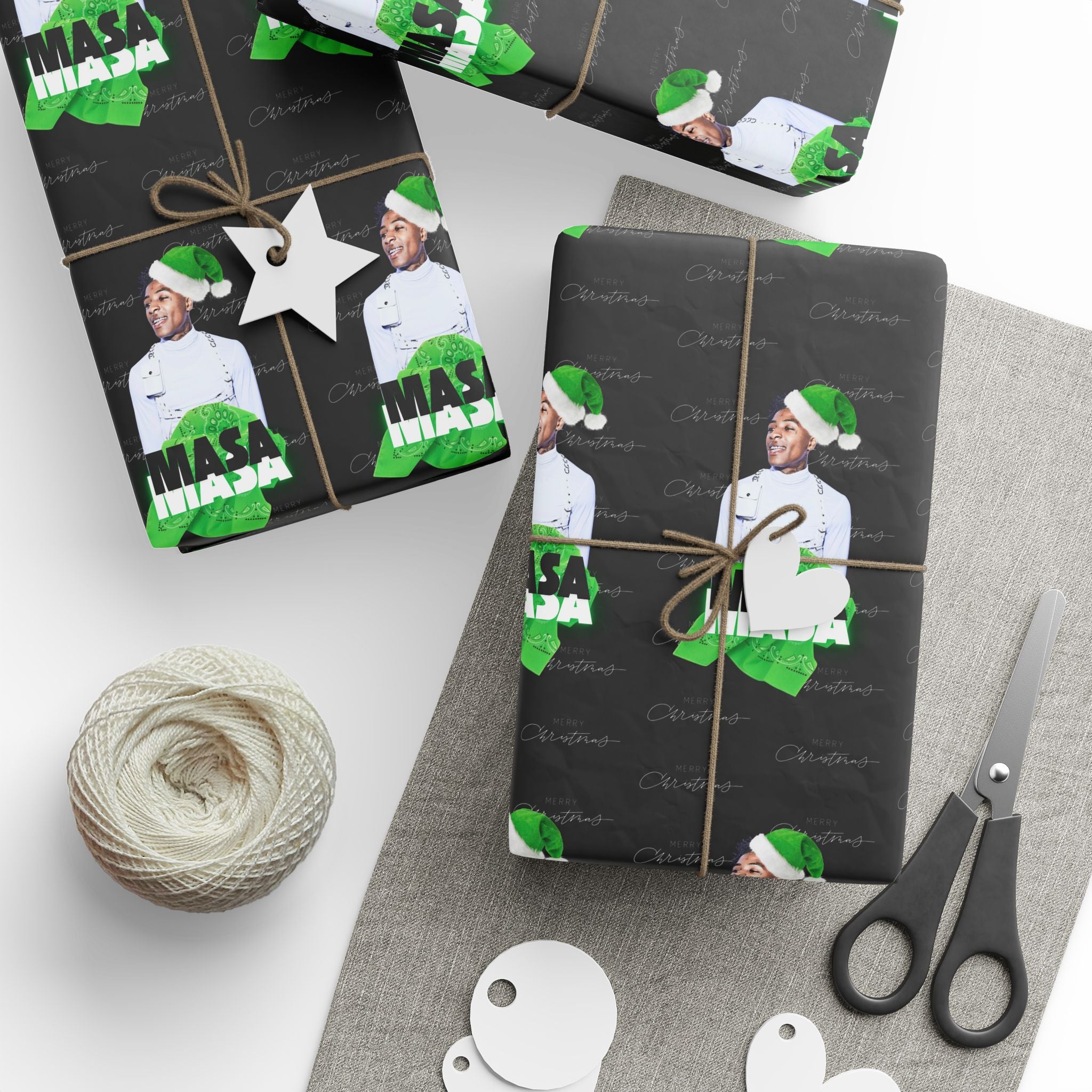 NEW 2025 NBA Youngboy Rapper, Black Wrapping Paper Roll | Premium Gift Wrap, Modern Gift Wrapping, Holiday Essentials