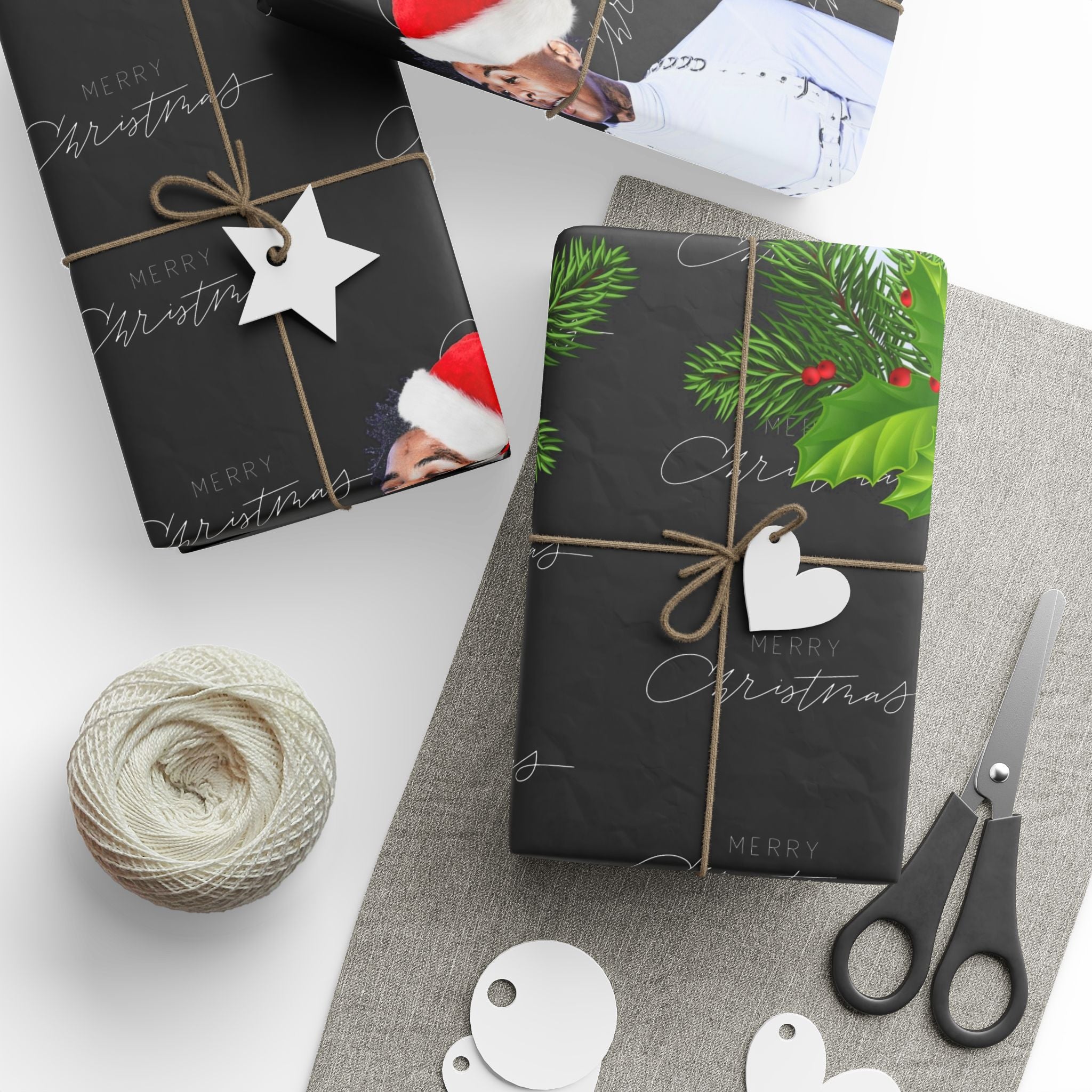 NEW 2025 Celebrity, Rapper, Black Wrapping Paper Roll | Premium Gift Wrap, Modern Gift Wrapping, Holiday Essentials