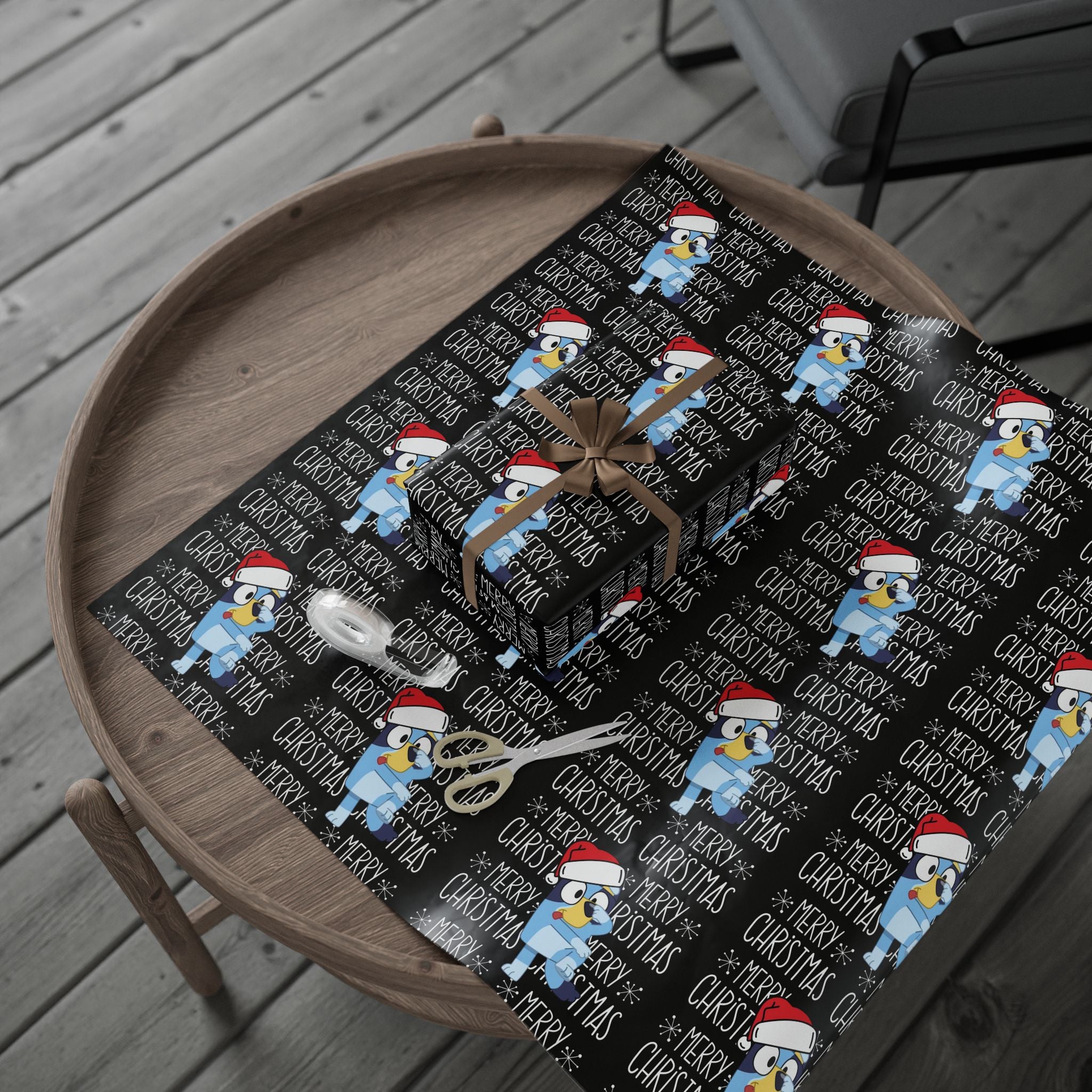 Bluey Cartoon Festive Christmas Wrapping Papers, Holiday Gift Wrap, Merry Christmas Wrapping, Cartoon Gift Wrap, Party Supplies, Seasonal Decorations