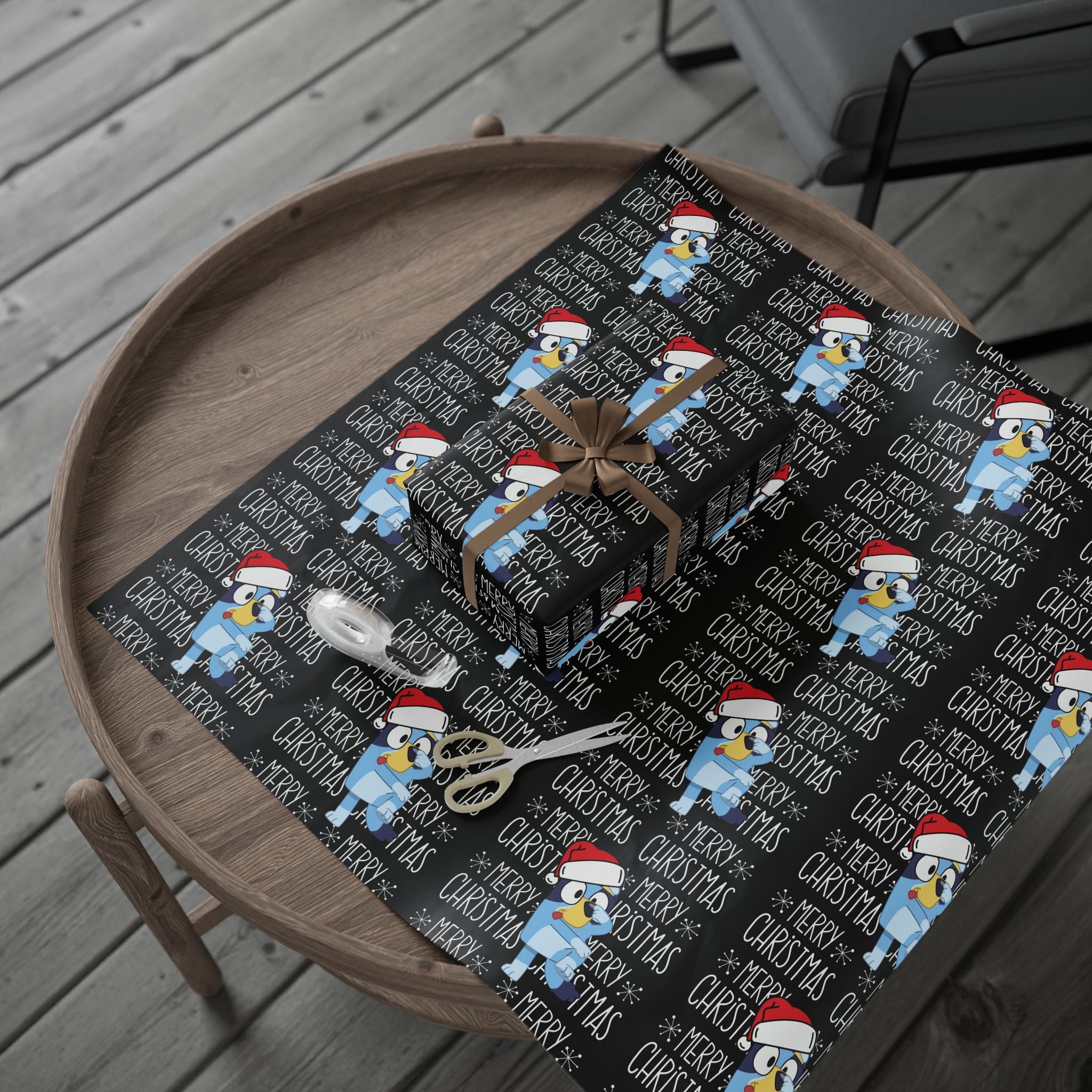 Bluey Cartoon Festive Christmas Wrapping Papers, Holiday Gift Wrap, Merry Christmas Wrapping, Cartoon Gift Wrap, Party Supplies, Seasonal Decorations